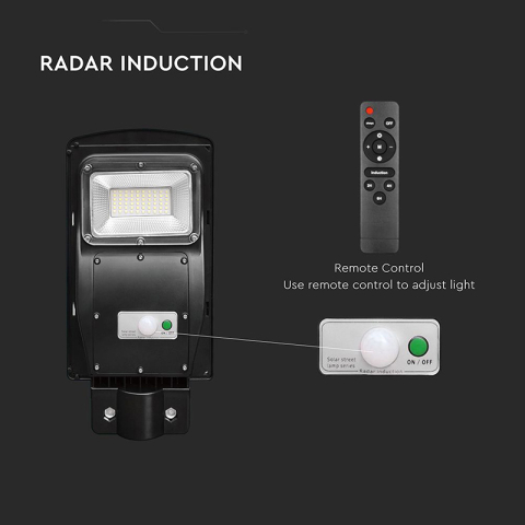 Corp iluminat stradal solar LED 6W 6400K IP65 pentru exterior, Alb rece [9]