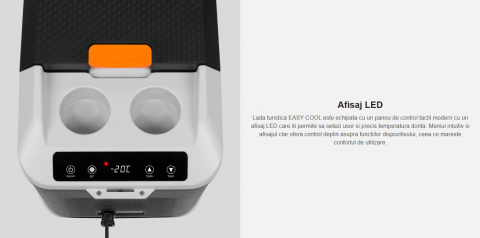 Frigider auto cu compresor, 13l, 20°C la -22°C, alimentare DC 12/24V, 100–240V AC, Afisaj led [13]