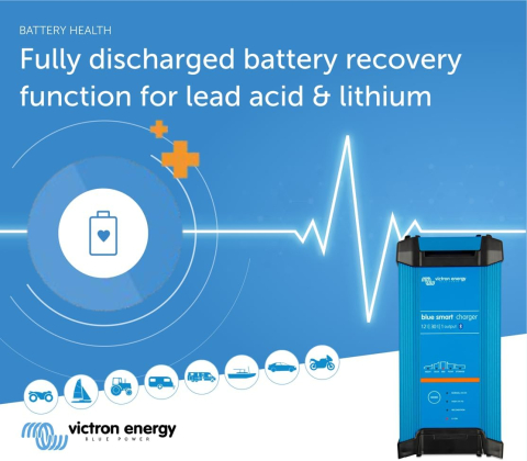 Incarcator redresor inteligent Victron Energy Blue Smart IP22 12V 30A (1 iesire), cu Bluetooth, pentru baterii auto, AGM, Gel, Li-ion si LiFePO4, incarcare rapida si functie mentenanta [4]