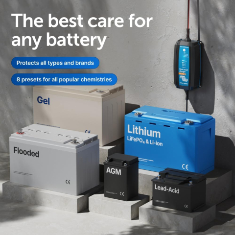 Incarcator redresor inteligent Victron Energy Blue Smart IP65 12V 15A – cu Bluetooth, incarcare rapida pentru baterii auto, AGM, Gel, Li-ion si LiFePO4 [8]