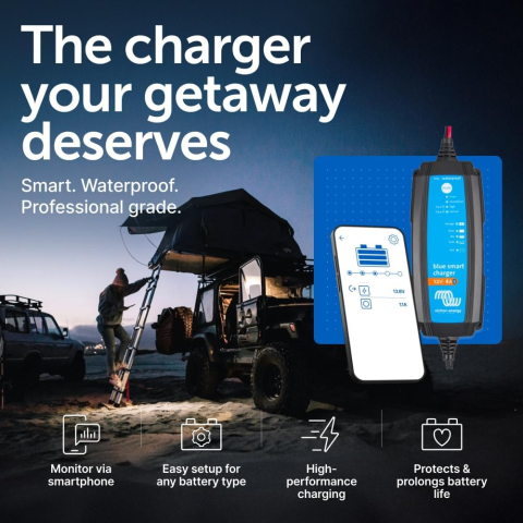 Incarcator redresor inteligent Victron Energy Blue Smart IP65S 12V 4A, cu Bluetooth, pentru baterii auto, moto, AGM, Gel, Li-ion si LiFePO4, functie mentenanta si recuperare baterie, DC Connector incl [3]