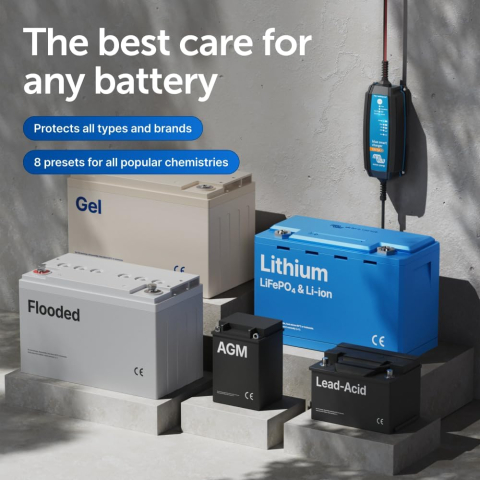Incarcator redresor inteligent Victron Energy Blue Smart IP65S 12V 5A, cu Bluetooth, pentru baterii auto, moto, AGM, Gel si LifePo4, functie mentenanta si recuperare baterie, DC Connector inclus [8]