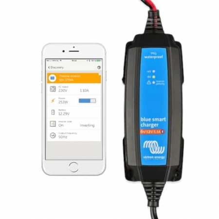 Incarcatoare de retea - Incarcator Smart Baterie, 6V-12V 1.1A, Plumb, Gel, Agm, Lithiu, Victron Energy Blue Smart Ip65 Charger 6V/12V-1.1 + Dc Connector