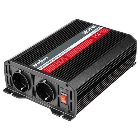 Invertoare Tensiune - Invertor Tensiune 24V 230V 1000W Unda Sinusoidala Modificata Cu 2 Iesiri