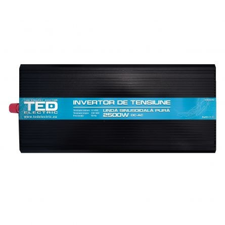 Electronice - Invertor sinus pur 2500W 12V 230V, varf 5000W, pentru auto, panouri solare, rulota, casa si cabana