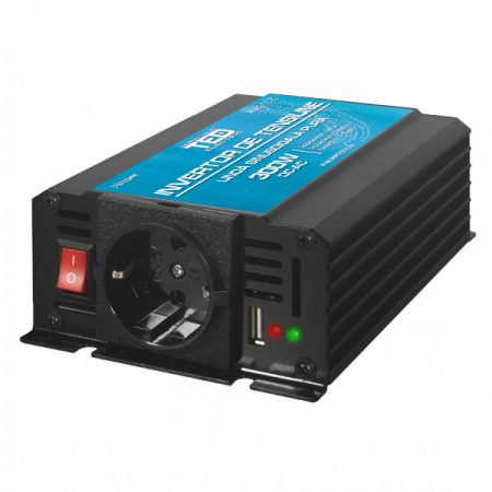 Invertor sinus pur 300W 12V 230V, varf 600W, pentru auto, panouri solare, rulota si camping [1]