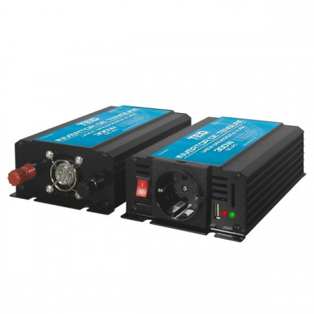 Invertor sinus pur 300W 12V 230V, varf 600W, pentru auto, panouri solare, rulota si camping [2]