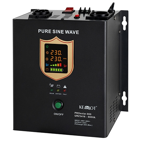 Surse UPS - Invertor Solar Off-Grid 500W 800Va, Pv/Ac, 20A, Pentru Baterii De 12V, Kemot Prosolar 800, Urz3416