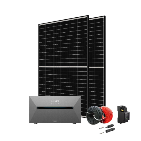 Kituri solare pentru balcon - Kit fotovoltaic pentru balcon 920W cu Anker SOLIX Solarbank 2 E1600 Pro, 2 panouri Canadian Solar 460W, Smart Meter si cabluri