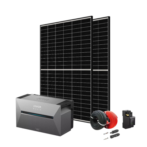 Kituri solare pentru balcon - Kit fotovoltaic pentru balcon 920W cu Anker SOLIX Solarbank 3 E2700 Pro 2,68kWh, 2 panouri Canadian Solar 460W, Smart Meter si cabluri