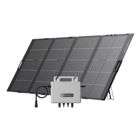 Kituri solare pentru balcon - Kit fotovoltaic portabil EcoFlow 400Wp cu microinvertor STREAM 800W si cabluri