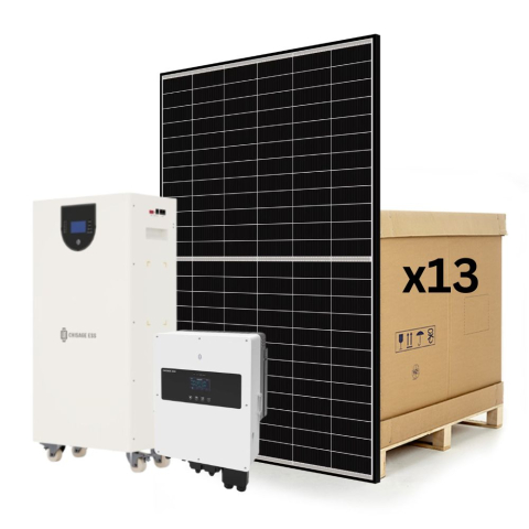 Kituri solare hibrid - Kit fotovoltaic hibrid Chisage 6 kW monofazat + baterie 16 kWh + 13 panouri Canadian Solar 460W