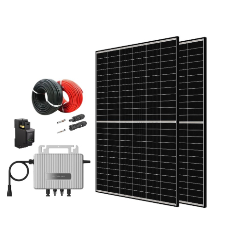 Kituri solare pentru balcon - Kit fotovoltaic pentru balcon 920Wp cu microinvertor EcoFlow STREAM 800W, 2 panouri Canadian Solar 460W si cabluri