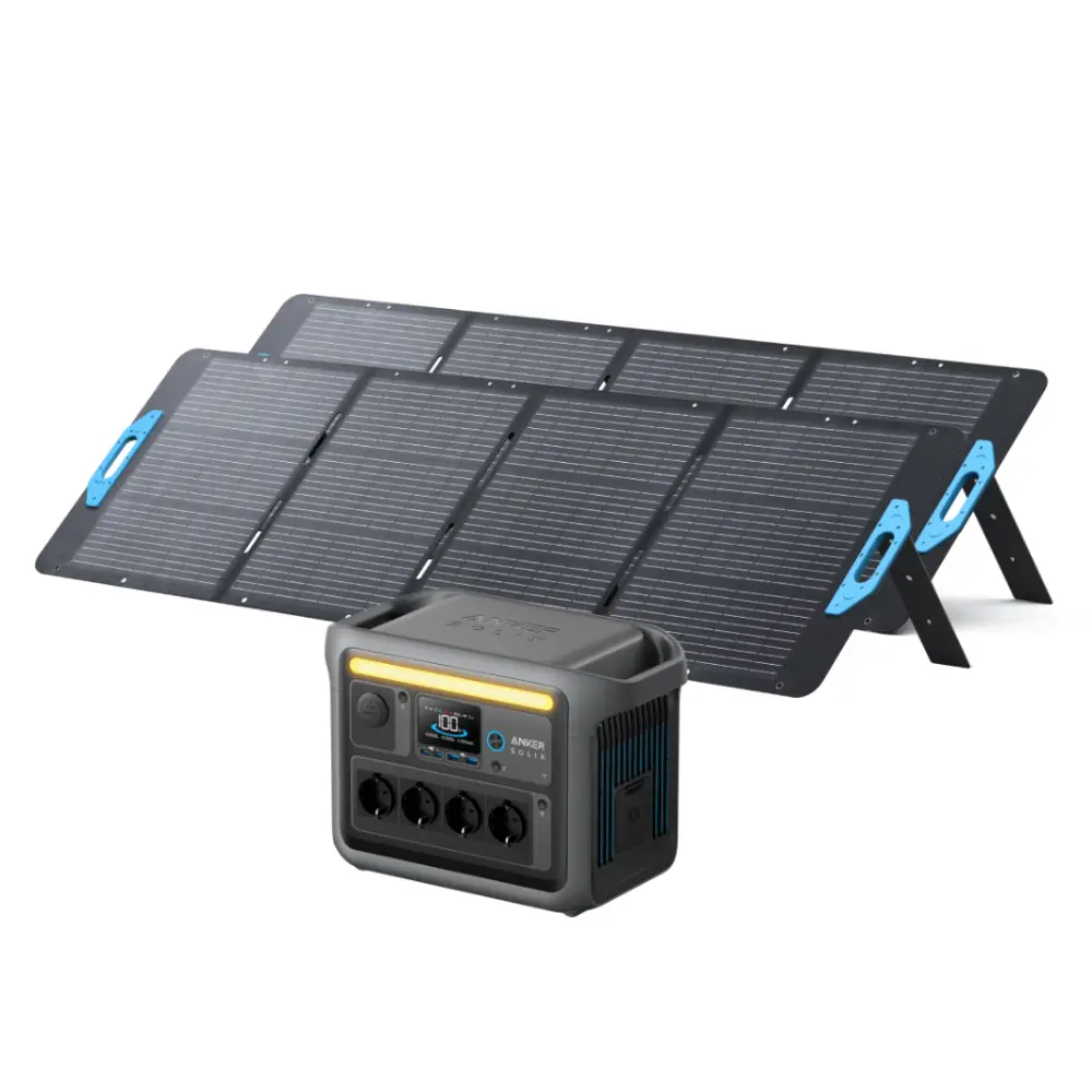 Generatoare Solare Anker - Kit Generator Solar Portabil 1056Wh 1800W Anker Solix C1000X + panou solar 200W (2x)