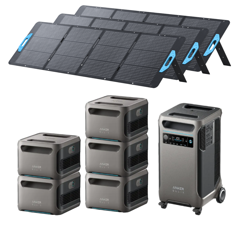 Generatoare Solare Anker - Kit Generator Solar 23,040Wh 6000W Anker Solix F3800 + BP3800 + panou solar 3 x 400W (1200W)
