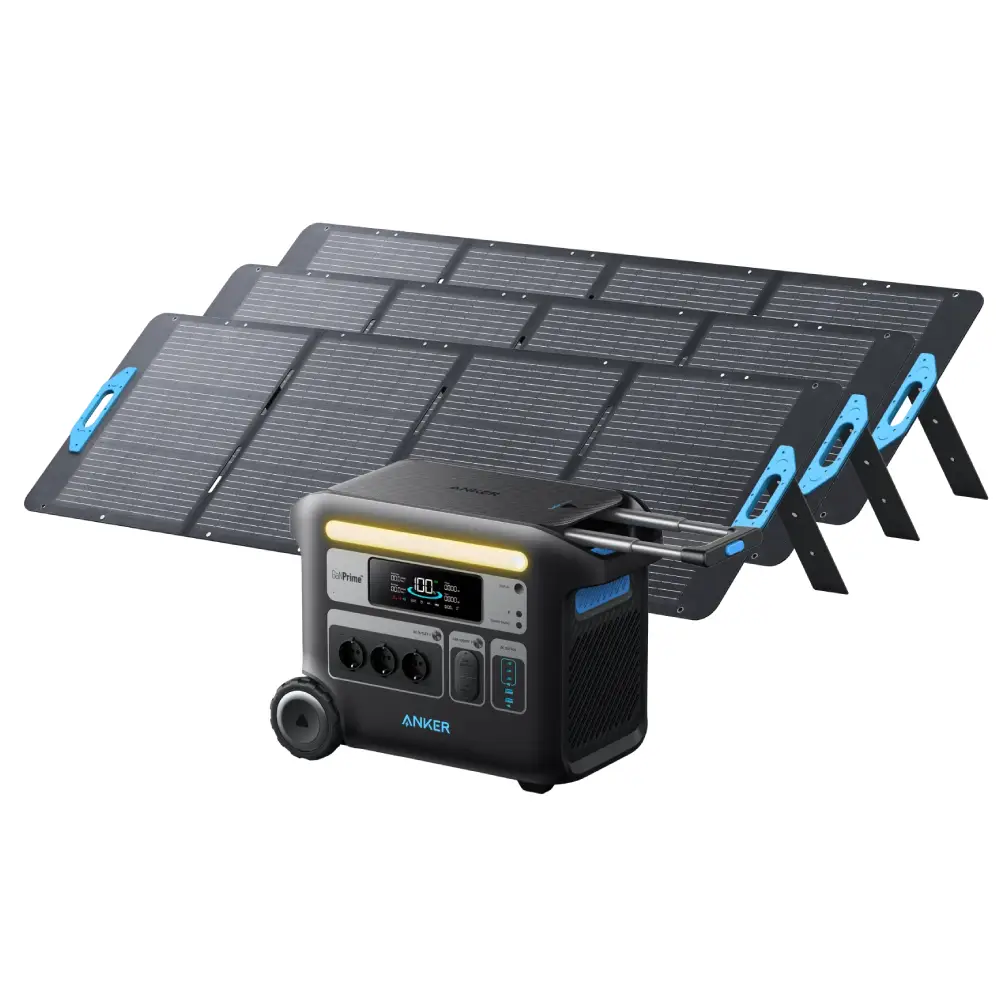 Generatoare Solare Anker - Kit Generator Solar 2048Wh 2400W Anker Solix F2000 (PowerHouse 767) + panou solar 200W (3x)