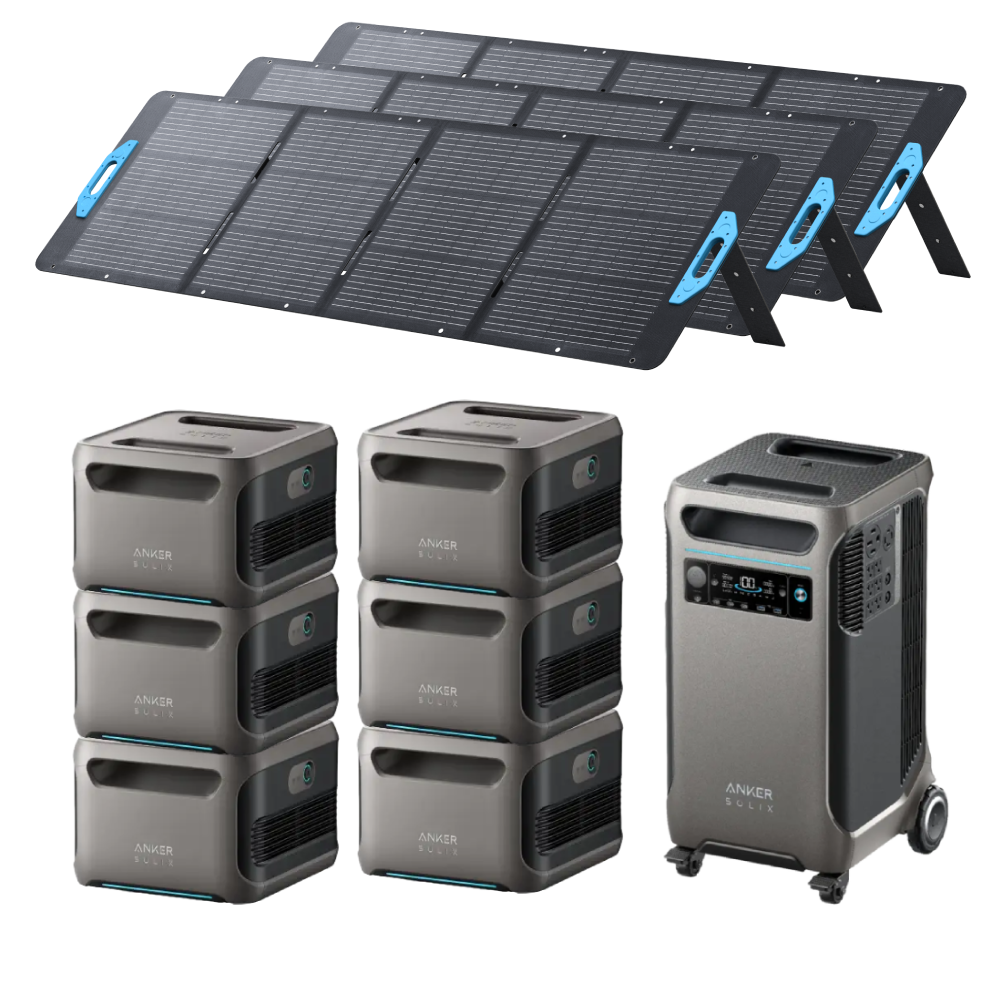 Generatoare Solare Anker - Kit Generator Solar 26,880Wh 6000W Anker Solix F3800 + BP3800 + panou solar 3 x 400W (1200W)