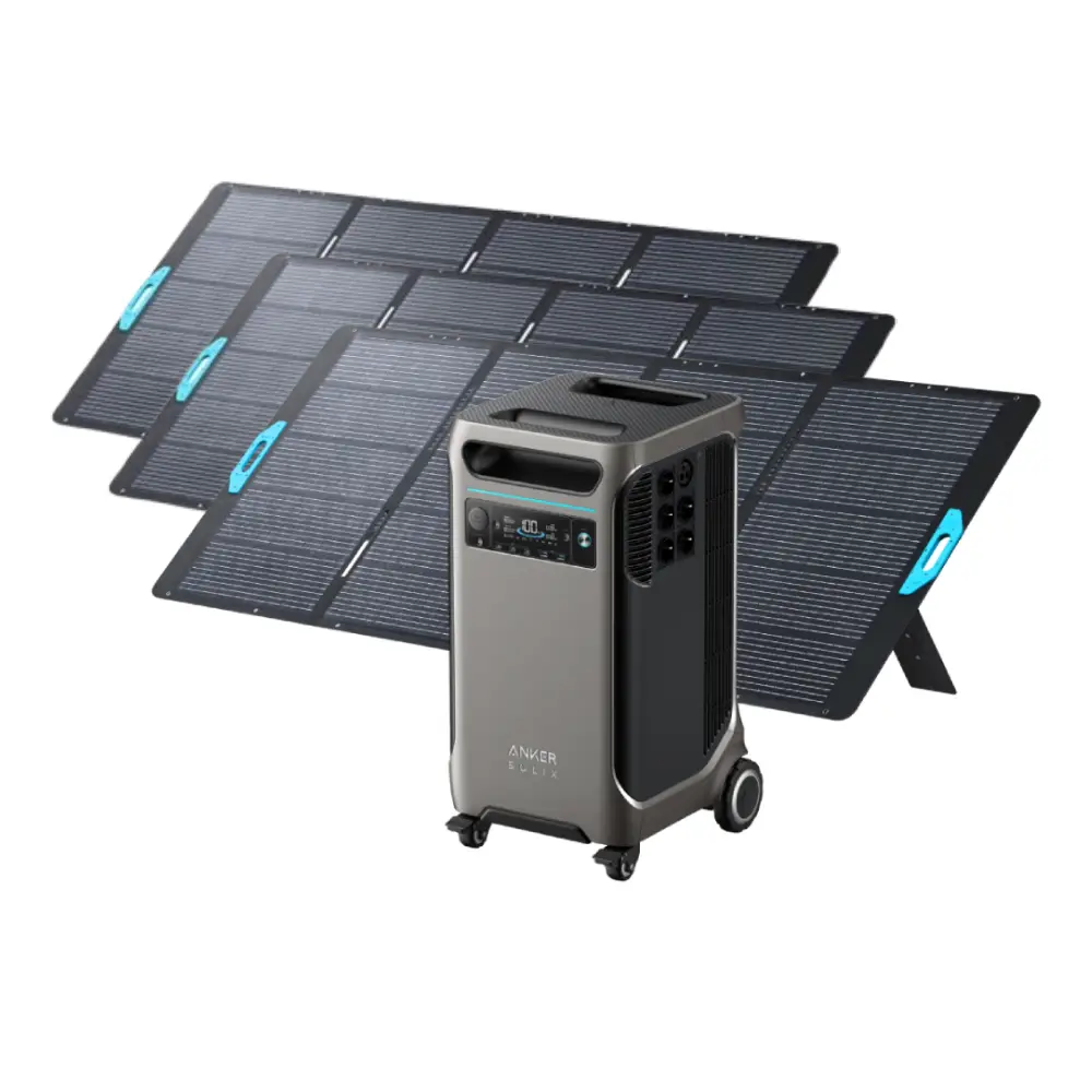 Generatoare Solare Anker - Kit Generator Solar 3840Wh 6000W Anker Solix F3800 + panou solar 400W (3x)