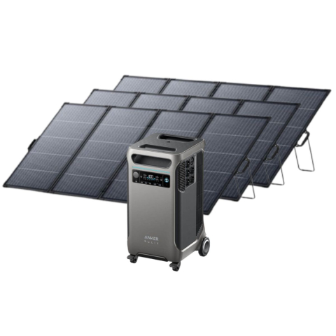 Generatoare Solare Anker - Kit Generator Solar 3840Wh 6000W Anker Solix F3800 + panou solar 400W (3x)
