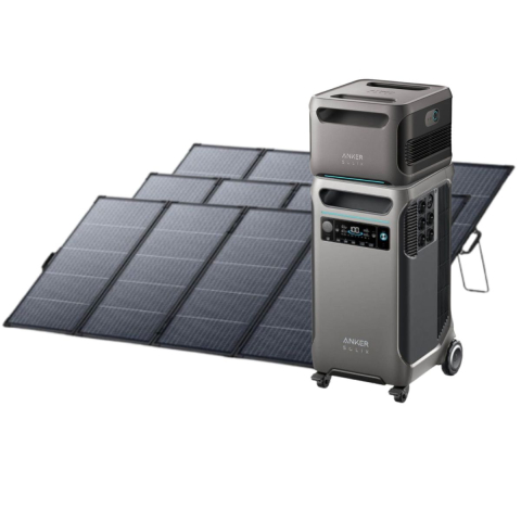Generatoare Solare Anker - Kit Generator Solar 7680Wh 6000W Anker Solix F3800 + BP3800 + panou solar 3 x 400W (1200W)