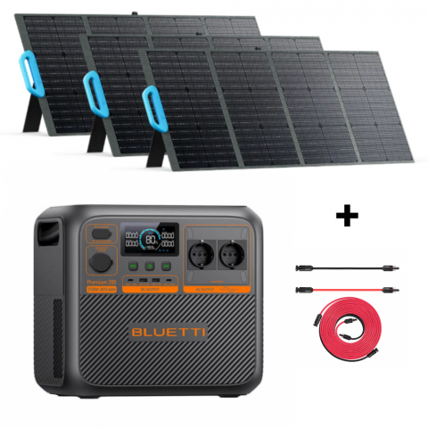 Portable Solar Generators - Kit Generator Solar Bluetti Premium 200 V2 2700W 2074Wh + 3 x panou 200W