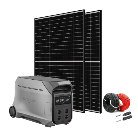 Generatoare Solare - Kit Generator Solar EcoFlow Delta Pro 3 + 2 Panouri Solare Rigide 460W
