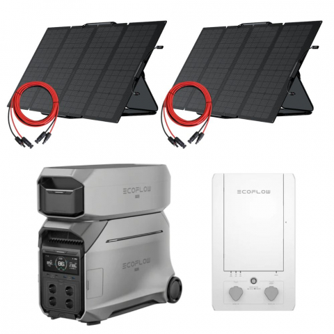 Generatoare Solare EcoFlow - Kit Generator Solar EcoFlow Delta Pro 3 + Baterie Extinsa + Smart Home Panel + panou solar 2 x 400W