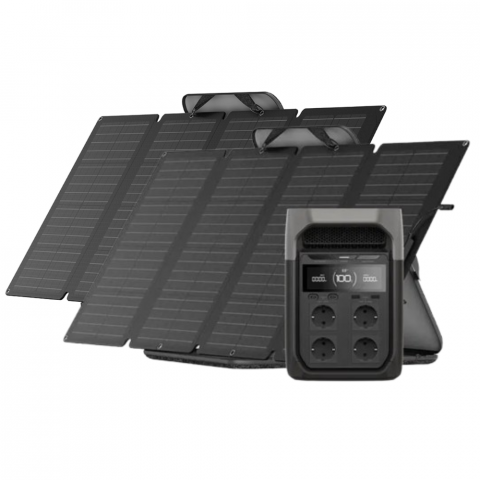 Generatoare Solare EcoFlow - Kit Generator Solar Portabil 1024Wh 1800W EcoFlow Delta 3 + panouri 2 x 160W