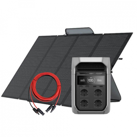 Generatoare Solare - Kit Generator Solar Portabil 1024Wh 1800W EcoFlow Delta 3 Plus + panou 400W