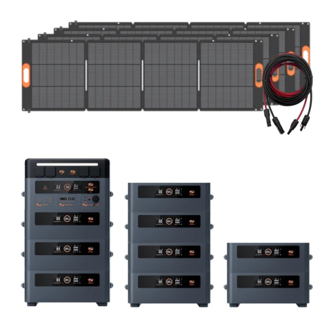 Generatoare solare Oscal - Kit generator solar portabil 2400W 20kWh Oscal PowerMax 2400Pro baterie auxiliara + panouri 4 x 200W