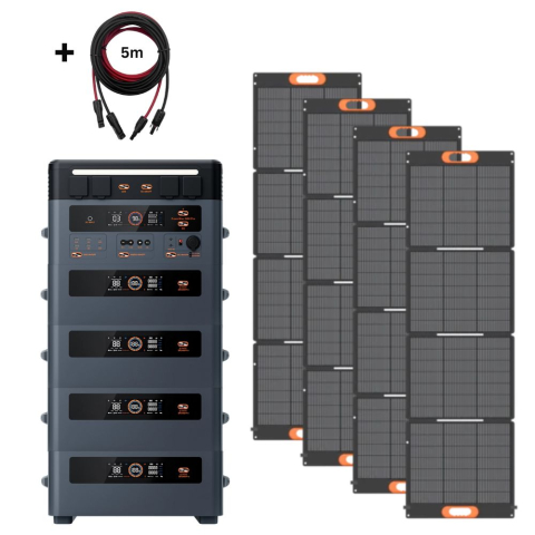 Generatoare solare Oscal - Kit generator solar portabil 2400W 9.9kWh Oscal PowerMax 2400Pro baterie auxiliara + panouri 4 x 200W