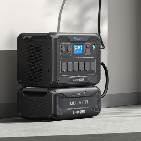 Kit Generator Solar Portabil 3000W 8294.4Wh Bluetti AC300 + B300K + 3X panou 200W [4]