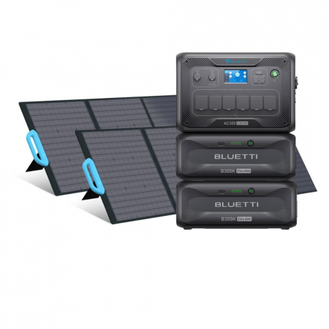 Kit Generator Solar Portabil 3000W 5529.6Wh Bluetti AC300 + B300K + 2X panou 200W [1]