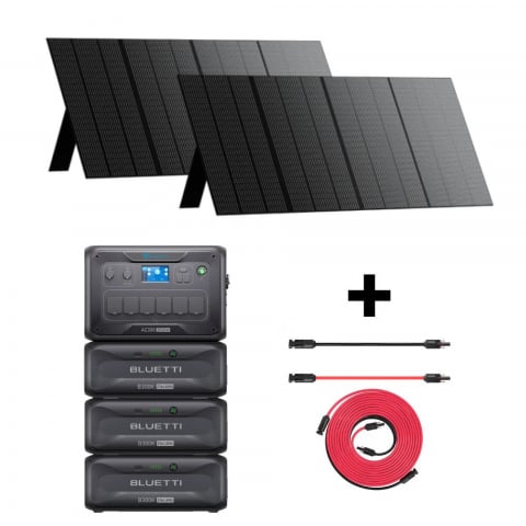 Generatoare Solare - Kit Generator Solar Portabil 3000W 8294.4Wh Bluetti AC300 + B300K + 2X Panou 350W