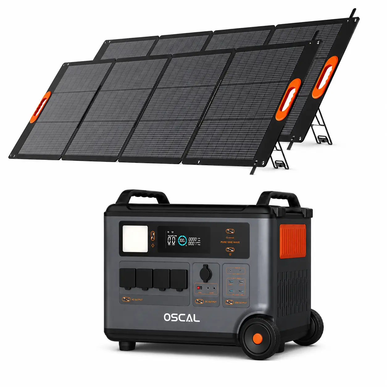 Energie Solara Portabila - Kit Generator solar Portabil 3600W 3600Wh Oscal PowerMax 3600 SE + 2 panouri de 200W