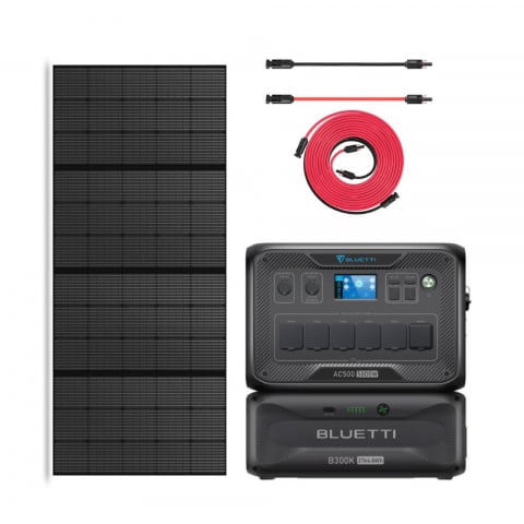 Generatoare Solare - Kit Generator Solar Portabil 5000W 2764Wh, Bluetti AC500+B300K + panou 350W