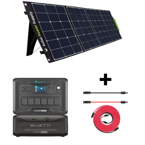 Generatoare Solare - Kit Generator Solar Portabil 5000W 2764Wh, Bluetti AC500+B300K + panou 400W