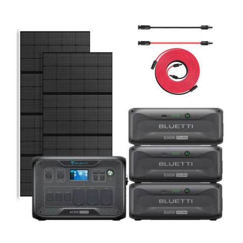 Generatoare Solare - Kit Generator Solar Portabil 5000W 8,294.4, Bluetti AC500+B300K + 2X panou 350W