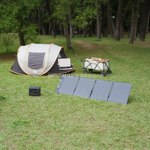 Kit Generator Solar Portabil 600W 1310Wh, Bluetti AC60P + B80P + panou 200W [26]