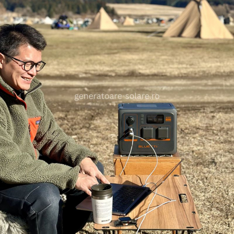 Kit Generator Solar Portabil 600W 504Wh, Bluetti AC60P + panou rigid 150W [22]