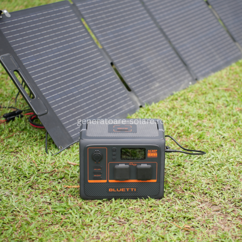 Kit Generator Solar Portabil 600W 504Wh, Bluetti AC60P + panou 200W Bluetti [21]