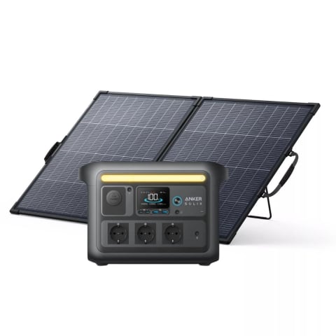 Toate generatoarele solare - Kit Generator Solar Portabil 768Wh 1200W Anker Solix C800X + panou solar 100W