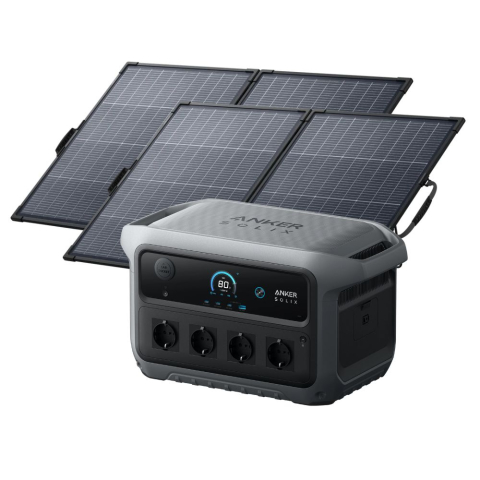 Generatoare Solare Anker - Kit generator solar portabil Anker SOLIX C2000 Gen 2, 2400W 2048Wh + 2X panouri 200W