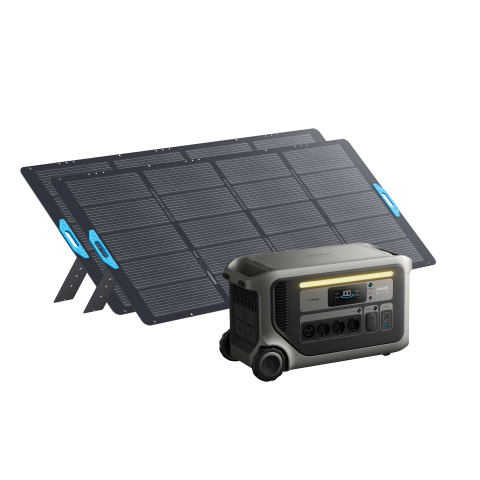 Generatoare Solare Anker - Kit generator solar portabil Anker Solix F3000, 3.072Wh, 3600W cu 2 panouri 400W