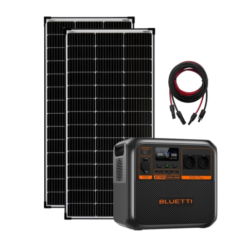 Generatoare Solare Bluetti - Kit Generator Solar Portabil Bluetti AC180P 1800W 1440Wh LifePO4 cu panou rigid 2 x 150W