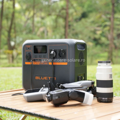 Kit Generator Solar Portabil Bluetti AC180P 1800W 1440Wh LifePO4 cu panou 200W [18]