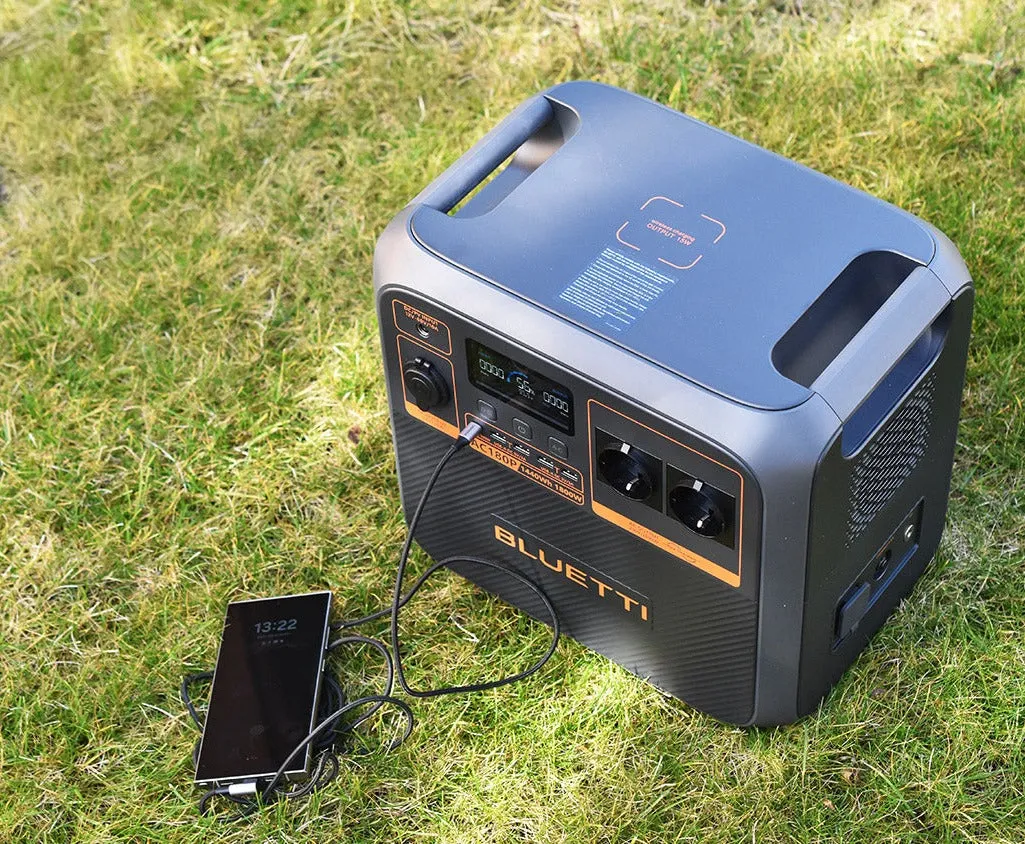 Kit Generator Solar Portabil Bluetti AC180P 1800W 1440Wh LifePO4 cu panou 200W [16]