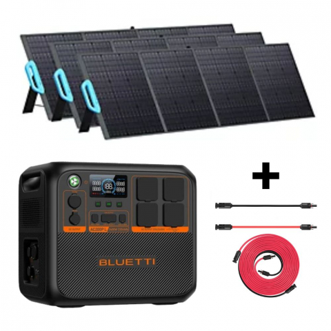 Generatoare Solare - Kit Generator Solar Portabil Bluetti AC200PL 2400W 2304Wh cu 3 x panou 200W