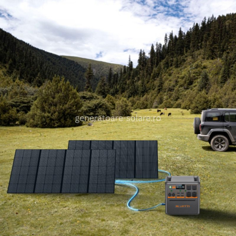 Kit Generator Solar Portabil Bluetti AC240P 2400W 1843Wh LifePO4 cu 2 x panou 200W [11]