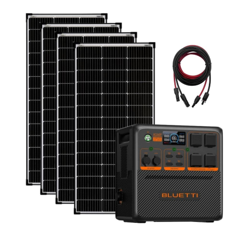 Generatoare Solare Bluetti - Kit Generator Solar Portabil Bluetti AC240P 2400W 1843Wh LifePO4 cu panou rigid 4 x 150W